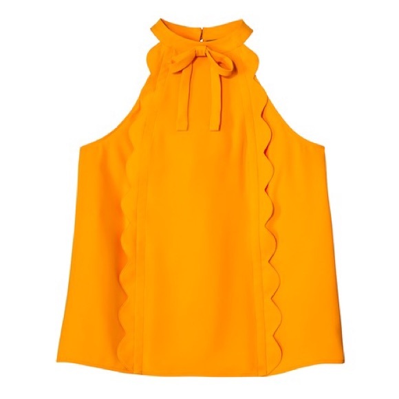Victoria Beckham for Target Marigold High Neck Scallop Trim Tank 3X - Picture 1 of 6